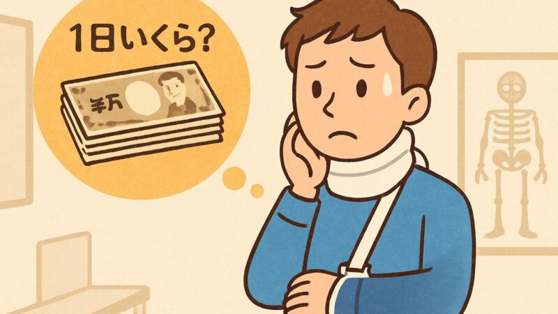 交通事故で接骨院へ。慰謝料は一日いくら？【早わかり】金額の目安と注意点まとめ