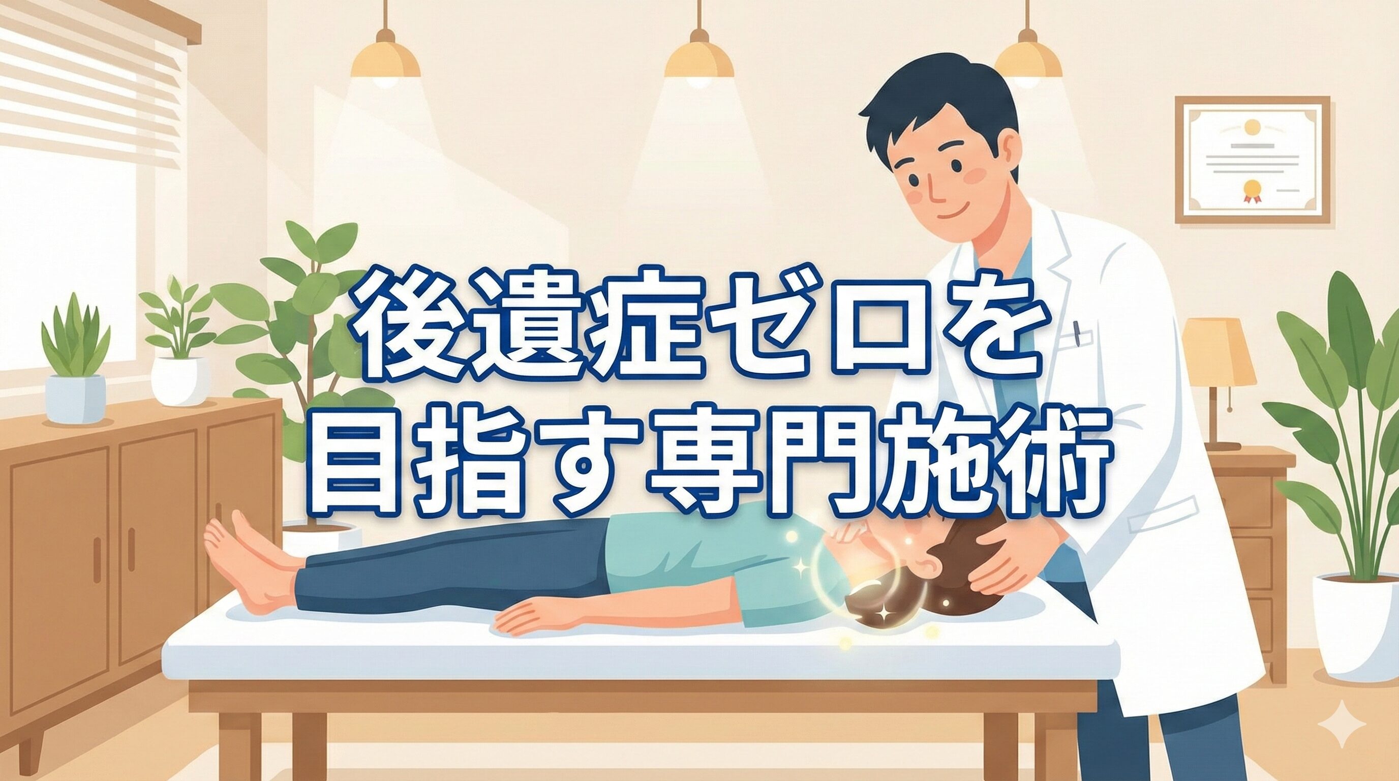 仙台交通事故治療むちうちナビでの専門的な手技療法。深層筋肉を調整し、事故によるむちうちの早期回復を目指す施術風景。
