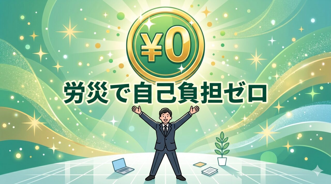 労災保険を適用し自己負担ゼロでむちうち治療を終え、元気に仕事復帰するビジネスマン