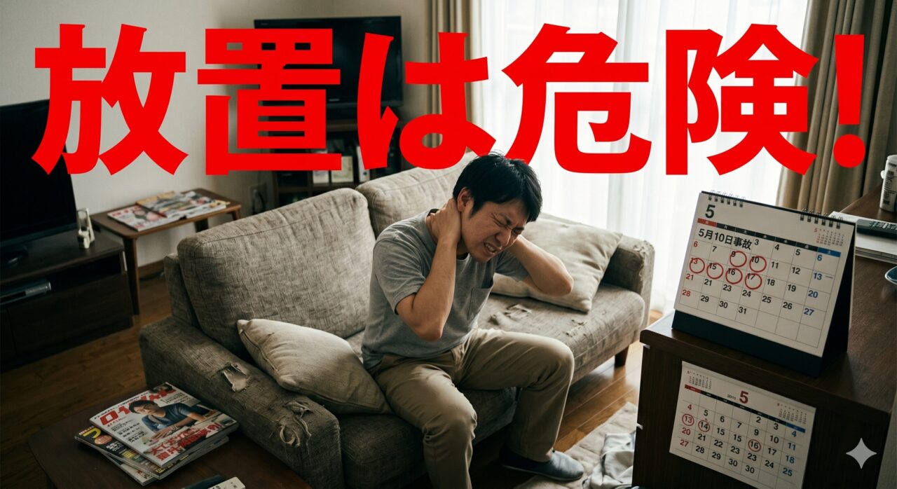 事故から数日後にむちうちの症状が現れ、初期対応をしなかったことを後悔する患者