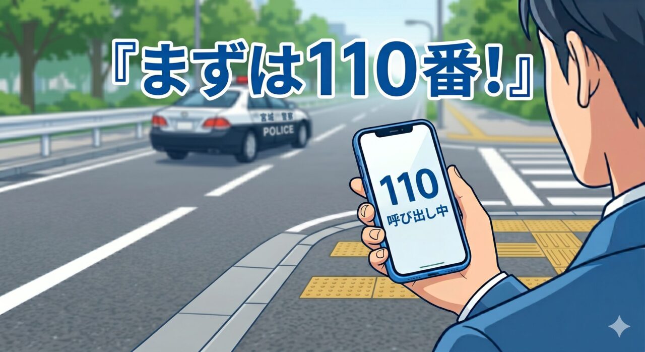 交通事故の初期対応として警察へ110番通報