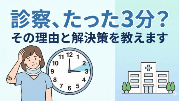 交通事故の3分診療に絶望しないで！仙台の接骨院が教える納得の通院