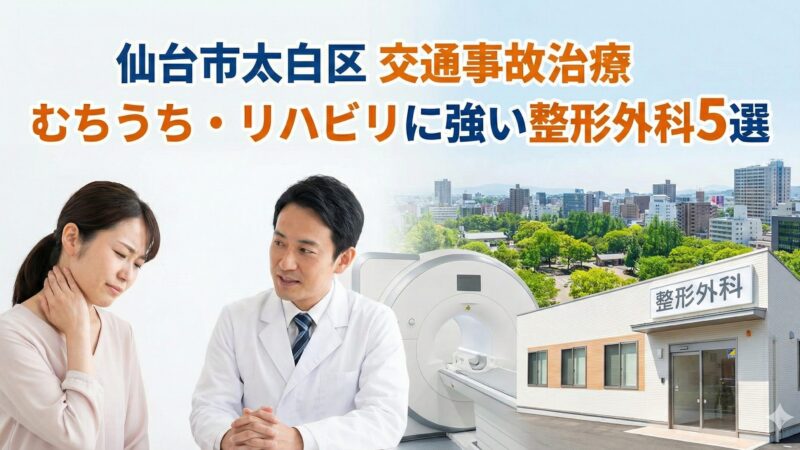 【仙台市太白区】交通事故・むちうち治療におすすめの整形外科5選