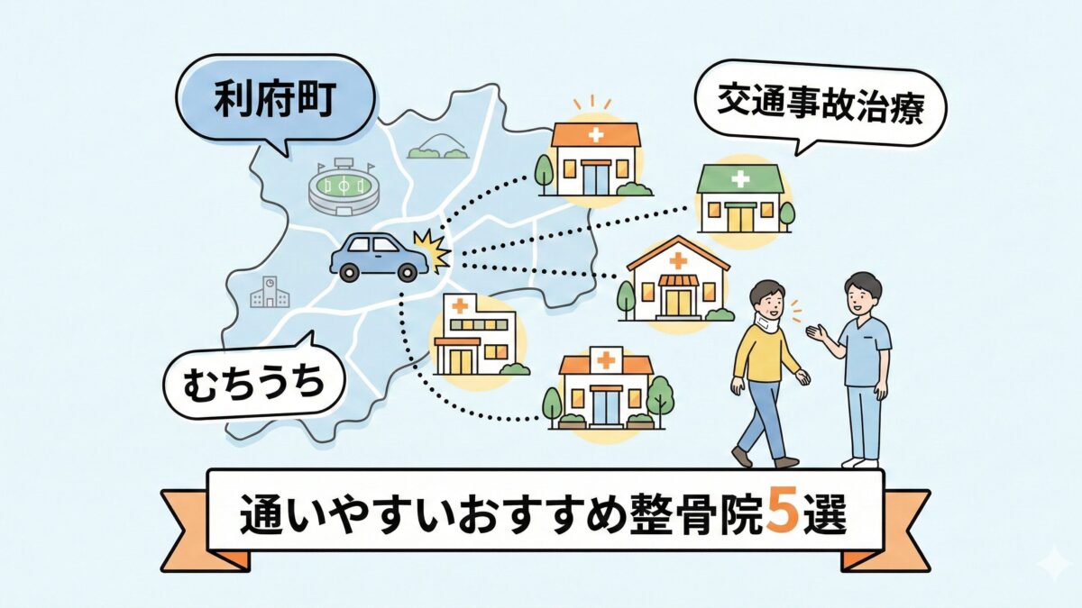 利府町で交通事故・むちうち治療に通いやすいおすすめ整骨院5選